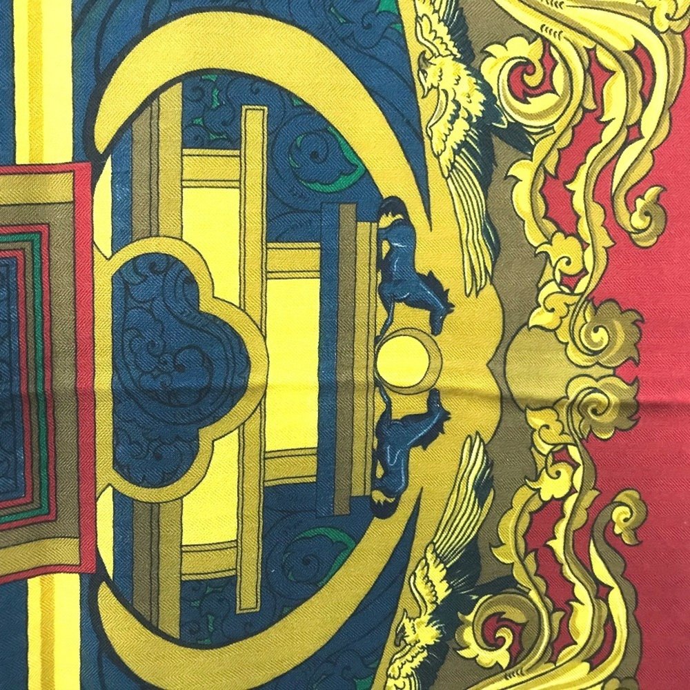 HERMES Red Scarf - Picture 6 of 13
